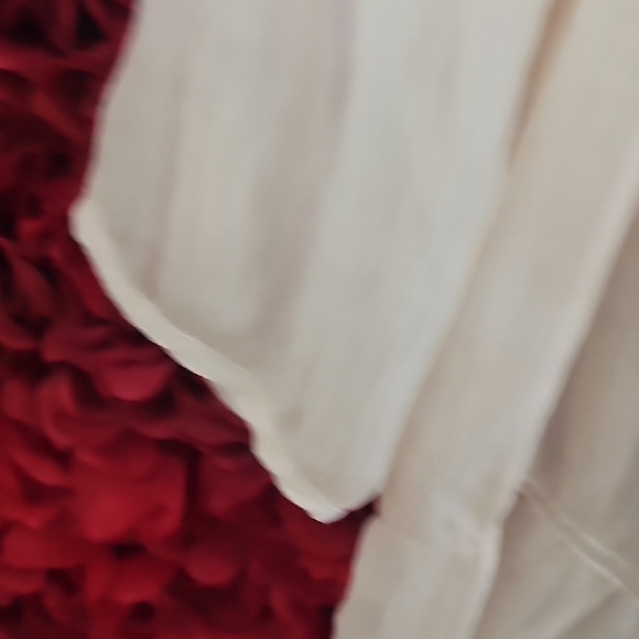 Old Navy Women's Sheer Cream Blouse Size Large - Picture 4 of 8